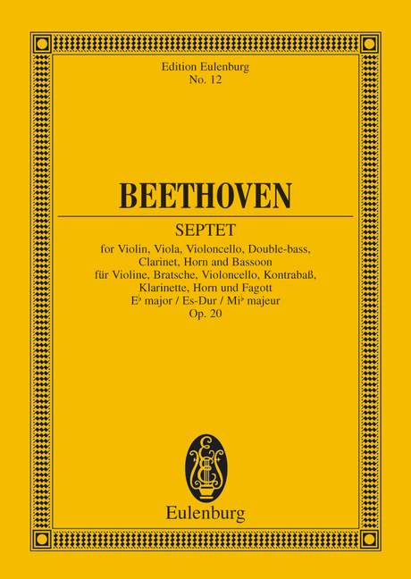 Beethoven: Septet Eb major Opus 20 (Study Score) published by Eulenburg